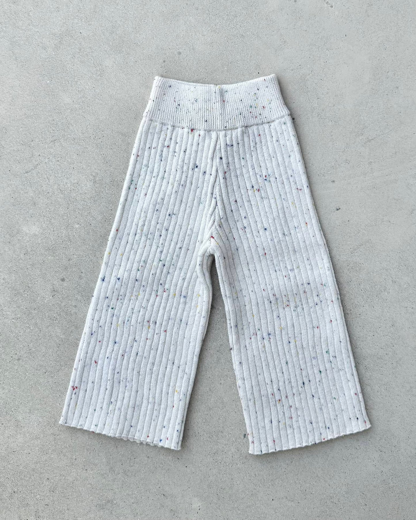 Pantalon côtelé - Beige moucheté